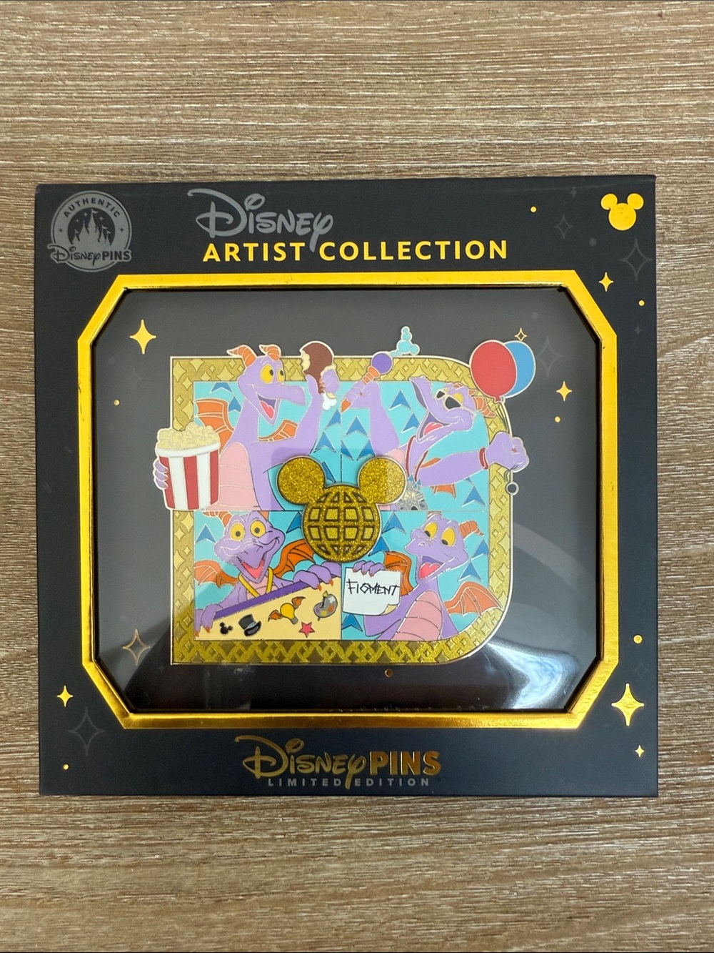 Disney Artist Collection Figment Enamel Pin - Purple & Gold